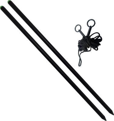 Carp ON 2 x 60cm Distance Sticks - Black with Lumi Caps